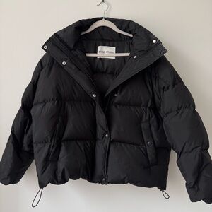 Stand Studio Black Down Puffer Jacket
